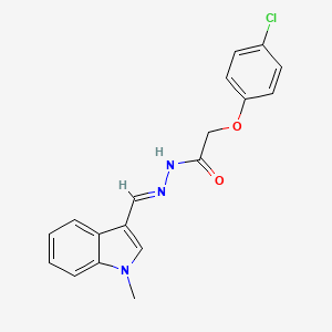 2-(4-chlorophenoxy)-N'-[(E)-(1-methyl-1H-indol-3-yl)methylidene]acetohydrazide