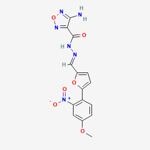 4-Amino-N'-[(E)-[5-(4-methoxy-2-nitrophenyl)furan-2-YL]methylidene]-1,2,5-oxadiazole-3-carbohydrazide