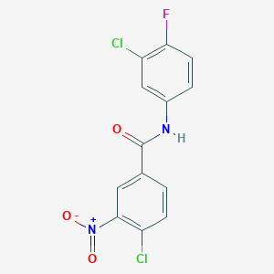 4-chloro-N-(3-chloro-4-fluorophenyl)-3-nitrobenzamide