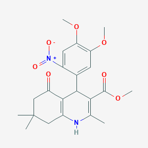 Methyl 4-(4,5-dimethoxy-2-nitrophenyl)-2,7,7-trimethyl-5-oxo-1,4,5,6,7,8-hexahydroquinoline-3-carboxylate