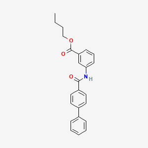 molecular formula C24H23NO3 B11693631 Butyl 3-[(biphenyl-4-ylcarbonyl)amino]benzoate 