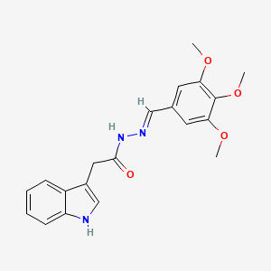 2-(1H-indol-3-yl)-N'-[(E)-(3,4,5-trimethoxyphenyl)methylidene]acetohydrazide