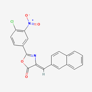 (4Z)-2-(4-chloro-3-nitrophenyl)-4-(naphthalen-2-ylmethylidene)-1,3-oxazol-5(4H)-one