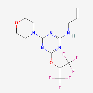 4-[(1,1,1,3,3,3-hexafluoropropan-2-yl)oxy]-6-(morpholin-4-yl)-N-(prop-2-en-1-yl)-1,3,5-triazin-2-amine