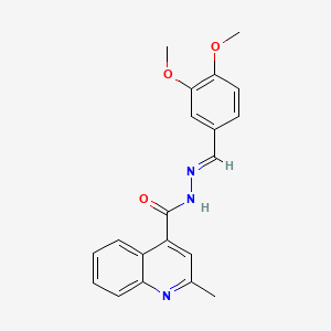 N'-[(E)-(3,4-dimethoxyphenyl)methylidene]-2-methylquinoline-4-carbohydrazide