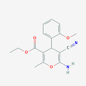 ethyl 6-amino-5-cyano-4-(2-methoxyphenyl)-2-methyl-4H-pyran-3-carboxylate