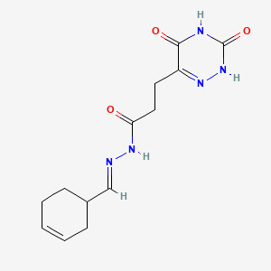 N'-[(E)-cyclohex-3-en-1-ylmethylidene]-3-(3,5-dioxo-2,3,4,5-tetrahydro-1,2,4-triazin-6-yl)propanehydrazide