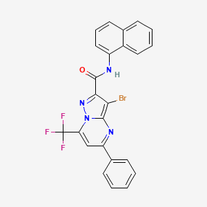 3-bromo-N-(naphthalen-1-yl)-5-phenyl-7-(trifluoromethyl)pyrazolo[1,5-a]pyrimidine-2-carboxamide