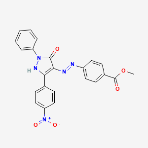 methyl 4-{(2Z)-2-[3-(4-nitrophenyl)-5-oxo-1-phenyl-1,5-dihydro-4H-pyrazol-4-ylidene]hydrazinyl}benzoate