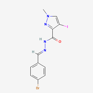 N'-[(E)-(4-bromophenyl)methylidene]-4-iodo-1-methyl-1H-pyrazole-3-carbohydrazide