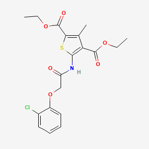 2,4-Diethyl 5-[2-(2-chlorophenoxy)acetamido]-3-methylthiophene-2,4-dicarboxylate