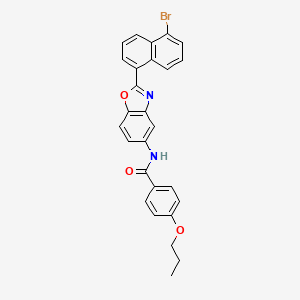 N-[2-(5-bromonaphthalen-1-yl)-1,3-benzoxazol-5-yl]-4-propoxybenzamide