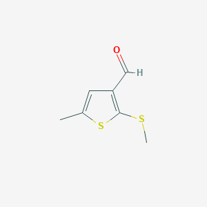 5-Methyl-2-(methylthio)thiophene-3-carbaldehyde