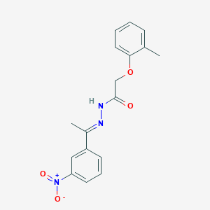 2-(2-methylphenoxy)-N'-[(1E)-1-(3-nitrophenyl)ethylidene]acetohydrazide