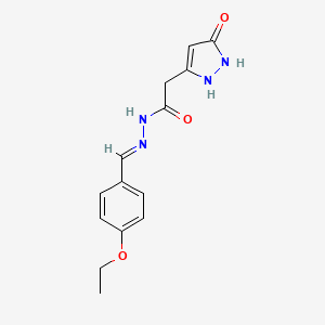 N'-[(E)-(4-ethoxyphenyl)methylidene]-2-(5-hydroxy-1H-pyrazol-3-yl)acetohydrazide