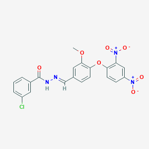 3-chloro-N'-{(E)-[4-(2,4-dinitrophenoxy)-3-methoxyphenyl]methylidene}benzohydrazide