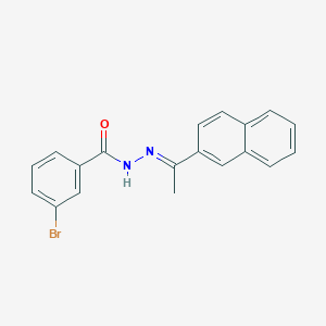 molecular formula C19H15BrN2O B11693910 3-bromo-N'-[(1E)-1-(naphthalen-2-yl)ethylidene]benzohydrazide 