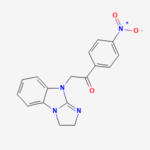 molecular formula C17H14N4O3 B11693923 2-(2,3-dihydro-9H-imidazo[1,2-a]benzimidazol-9-yl)-1-(4-nitrophenyl)ethanone 