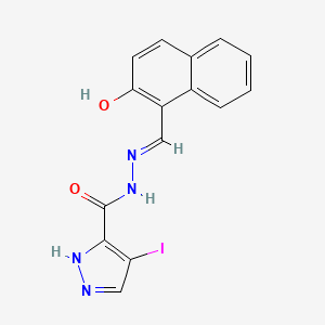 N'-[(E)-(2-hydroxynaphthalen-1-yl)methylidene]-4-iodo-1H-pyrazole-5-carbohydrazide