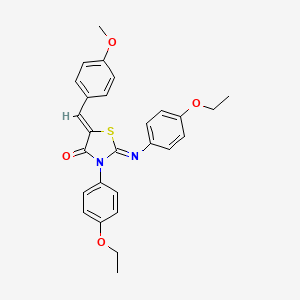 (2Z,5Z)-3-(4-ethoxyphenyl)-2-[(4-ethoxyphenyl)imino]-5-(4-methoxybenzylidene)-1,3-thiazolidin-4-one