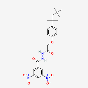 3,5-dinitro-N'-{[4-(2,4,4-trimethylpentan-2-yl)phenoxy]acetyl}benzohydrazide