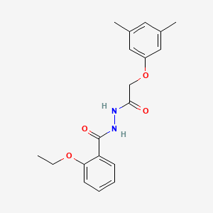 molecular formula C19H22N2O4 B11693981 N'-(2-(3,5-dimethylphenoxy)acetyl)-2-ethoxybenzohydrazide 