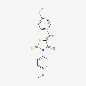 (5Z)-3-(4-methoxyphenyl)-5-[4-(methylsulfanyl)benzylidene]-2-thioxo-1,3-thiazolidin-4-one