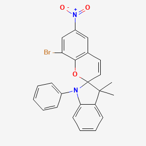 molecular formula C24H19BrN2O3 B11694016 8-Bromo-3',3'-dimethyl-6-nitro-1'-phenyl-1',3'-dihydrospiro[chromene-2,2'-indole] 