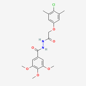 molecular formula C20H23ClN2O6 B11694052 2-(4-Chloro-3,5-dimethylphenoxy)-N'-(3,4,5-trimethoxybenzoyl)acetohydrazide 