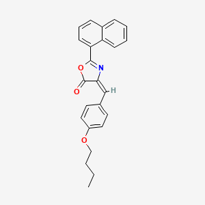 molecular formula C24H21NO3 B11694059 (4E)-4-(4-butoxybenzylidene)-2-(naphthalen-1-yl)-1,3-oxazol-5(4H)-one 