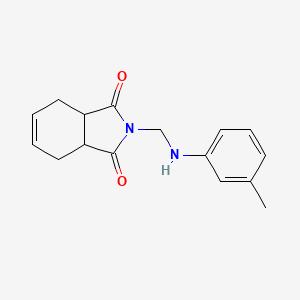 molecular formula C16H18N2O2 B11694065 2-{[(3-methylphenyl)amino]methyl}-3a,4,7,7a-tetrahydro-1H-isoindole-1,3(2H)-dione 