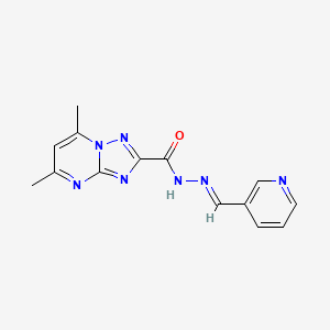 5,7-dimethyl-N'-[(E)-pyridin-3-ylmethylidene][1,2,4]triazolo[1,5-a]pyrimidine-2-carbohydrazide