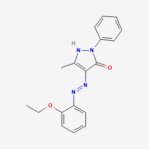 molecular formula C18H18N4O2 B11694086 4-[(2-Ethoxy-phenyl)-hydrazono]-5-methyl-2-phenyl-2,4-dihydro-pyrazol-3-one 