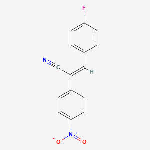 molecular formula C15H9FN2O2 B11694096 (2Z)-3-(4-fluorophenyl)-2-(4-nitrophenyl)prop-2-enenitrile 