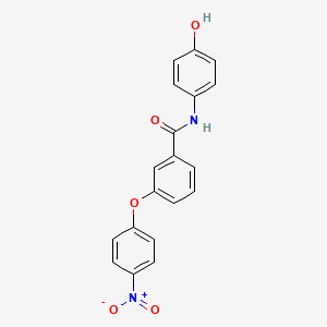 molecular formula C19H14N2O5 B11694098 N-(4-hydroxyphenyl)-3-(4-nitrophenoxy)benzamide 