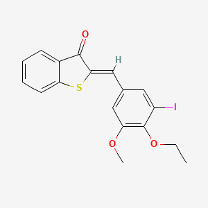 (2Z)-2-(4-ethoxy-3-iodo-5-methoxybenzylidene)-1-benzothiophen-3(2H)-one