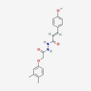 molecular formula C20H22N2O4 B11694128 (E)-N'-(2-(3,4-dimethylphenoxy)acetyl)-3-(4-methoxyphenyl)acrylohydrazide 