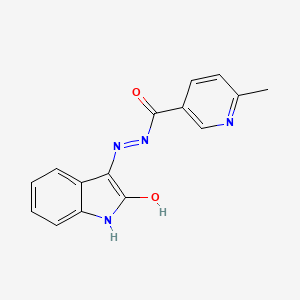 6-methyl-N'-[(3E)-2-oxo-1,2-dihydro-3H-indol-3-ylidene]pyridine-3-carbohydrazide