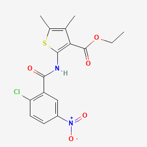 Ethyl 2-{[(2-chloro-5-nitrophenyl)carbonyl]amino}-4,5-dimethylthiophene-3-carboxylate