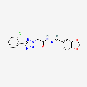 N'-(1,3-benzodioxol-5-ylmethylene)-2-[5-(2-chlorophenyl)-2H-tetraazol-2-yl]acetohydrazide