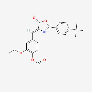 4-{(Z)-[2-(4-tert-butylphenyl)-5-oxo-1,3-oxazol-4(5H)-ylidene]methyl}-2-ethoxyphenyl acetate