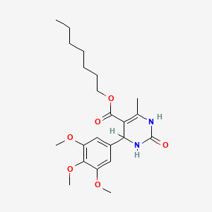 Heptyl 6-methyl-2-oxo-4-(3,4,5-trimethoxyphenyl)-1,2,3,4-tetrahydropyrimidine-5-carboxylate