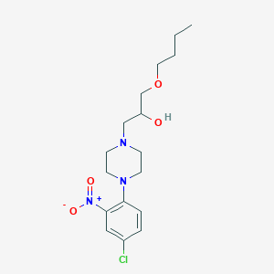 molecular formula C17H26ClN3O4 B11694308 1-Butoxy-3-[4-(4-chloro-2-nitrophenyl)piperazin-1-yl]propan-2-ol 