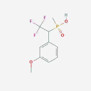 molecular formula C10H12F3O3P B11694311 Methyl[2,2,2-trifluoro-1-(3-methoxyphenyl)ethyl]phosphinic acid 