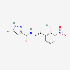 N'-[(E)-(2-hydroxy-3-nitrophenyl)methylidene]-3-methyl-1H-pyrazole-5-carbohydrazide