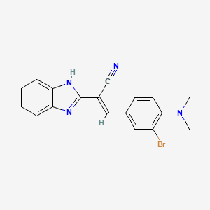 (2E)-2-(1H-benzimidazol-2-yl)-3-[3-bromo-4-(dimethylamino)phenyl]prop-2-enenitrile