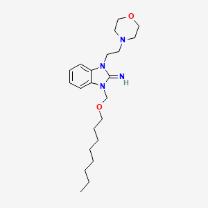 1-[2-(morpholin-4-yl)ethyl]-3-[(octyloxy)methyl]-1,3-dihydro-2H-benzimidazol-2-imine