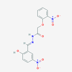 N'-[(E)-(2-hydroxy-5-nitrophenyl)methylidene]-2-(2-nitrophenoxy)acetohydrazide