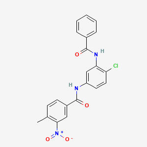 N-(3-benzamido-4-chlorophenyl)-4-methyl-3-nitrobenzamide