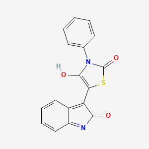 5-(2-Oxo-1,2-dihydro-indol-3-ylidene)-3-phenyl-thiazolidine-2,4-dione